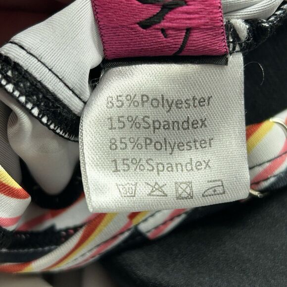 Hanna Nikole Swim Top Tankini 18 W Geometric Stripe Beach Plus Size Colorful - Picture 9 of 11